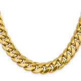 14k 13.2mm Semi-Solid Miami Cuban Chain