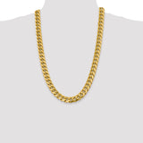 14k 13.2mm Semi-Solid Miami Cuban Chain