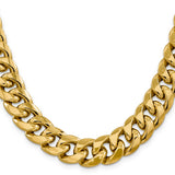 14k 15mm Semi-Solid Miami Cuban Chain