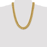 14k 15mm Semi-Solid Miami Cuban Chain