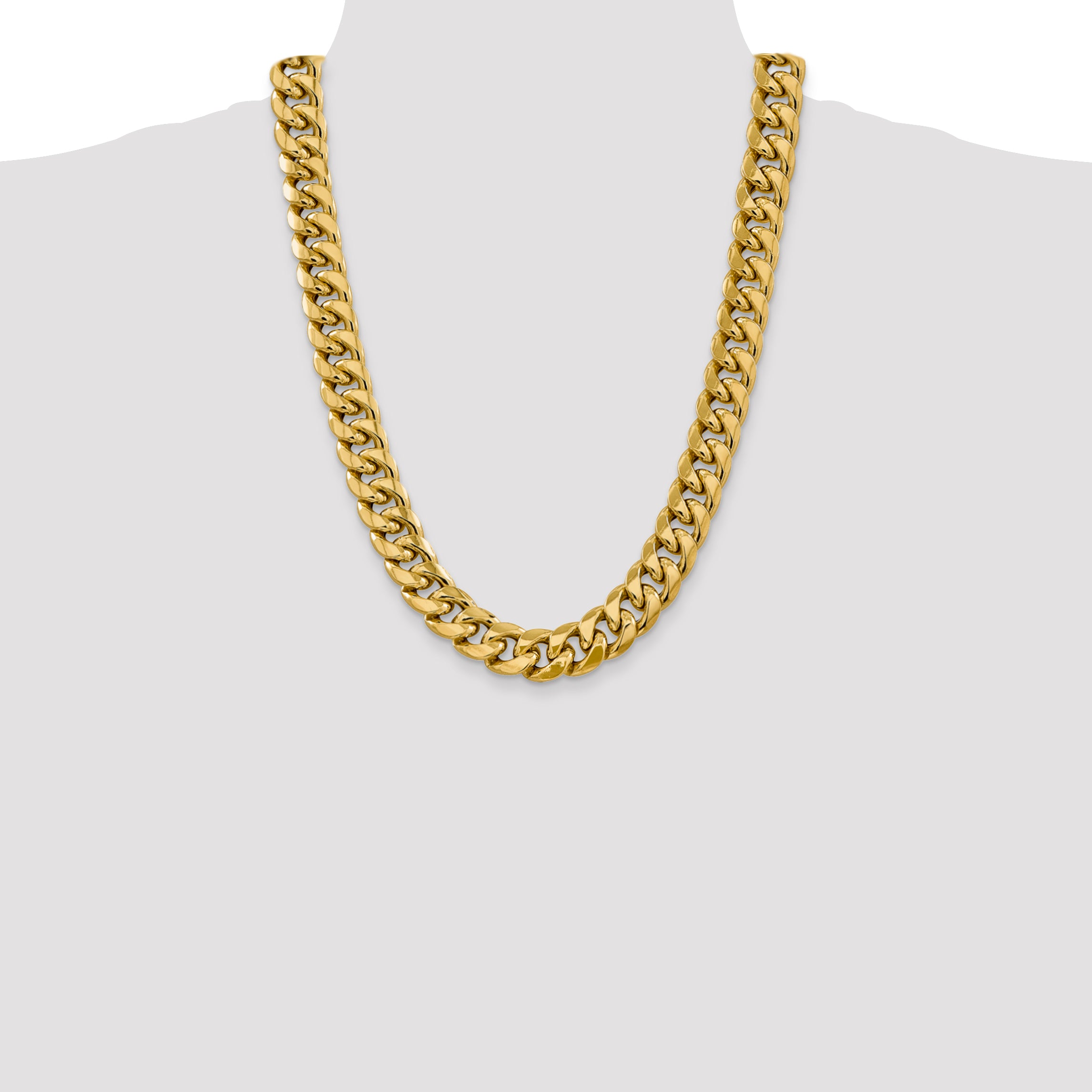 14k 15mm Semi-Solid Miami Cuban Chain