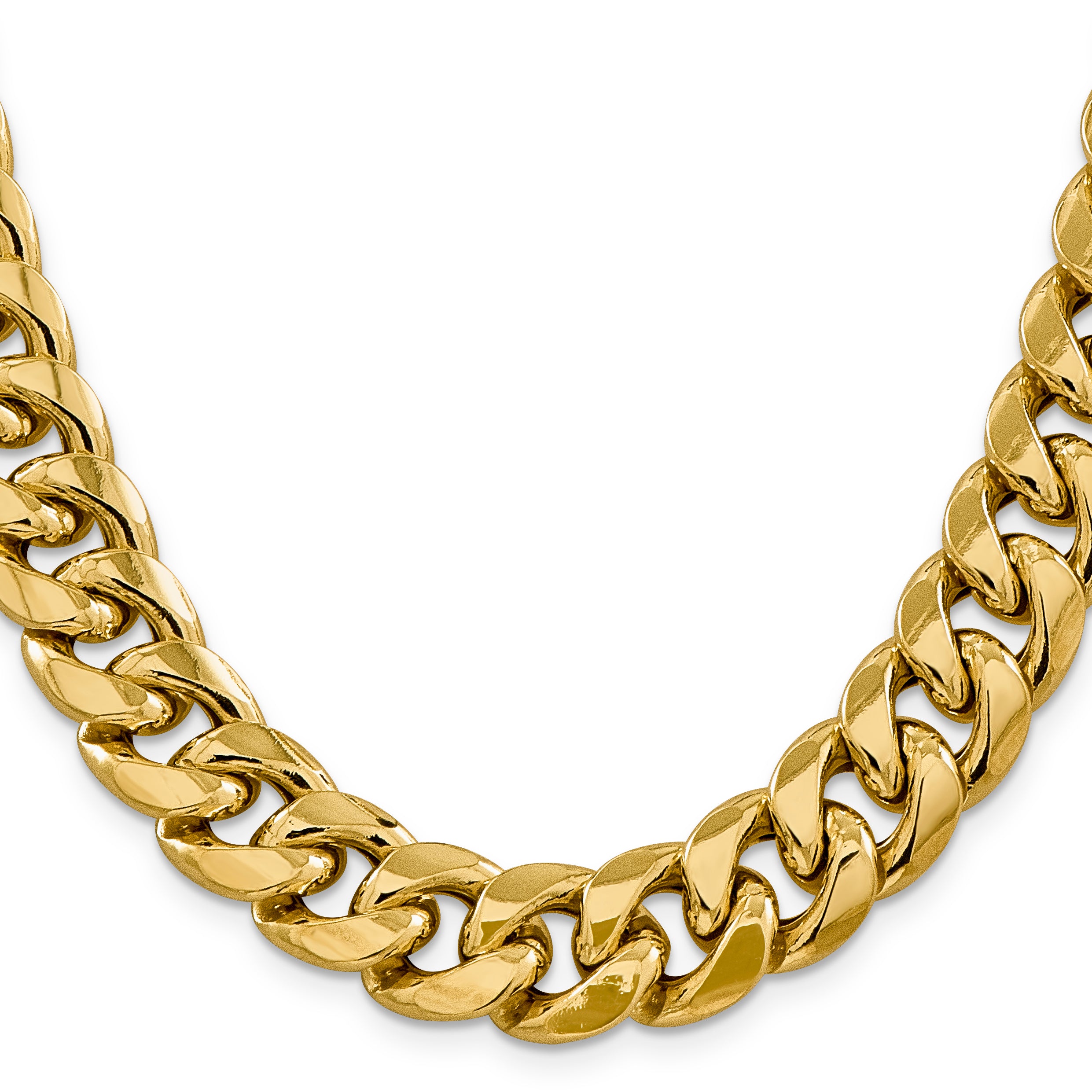 14k 15mm Semi-Solid Miami Cuban Chain
