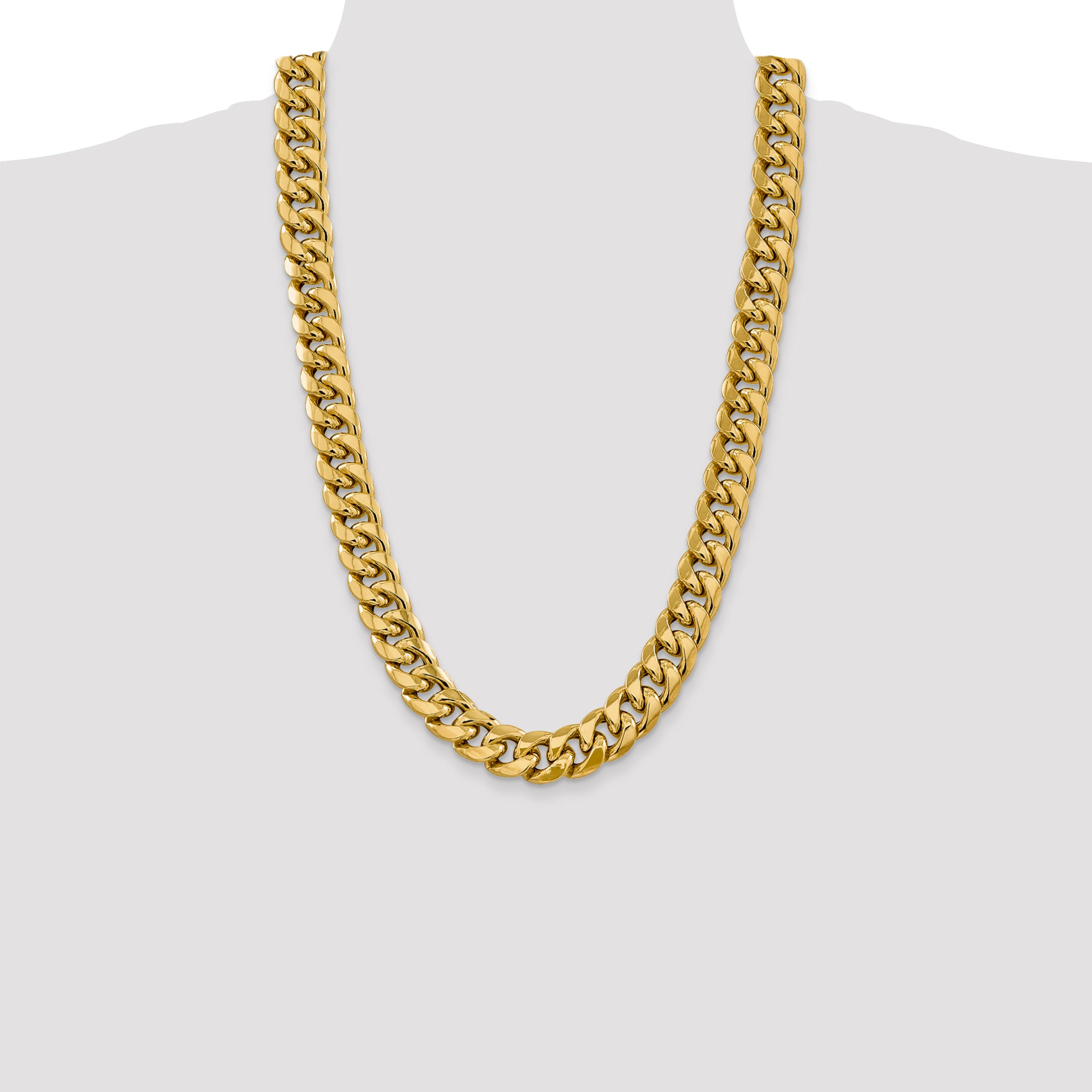 14k 15mm Semi-Solid Miami Cuban Chain