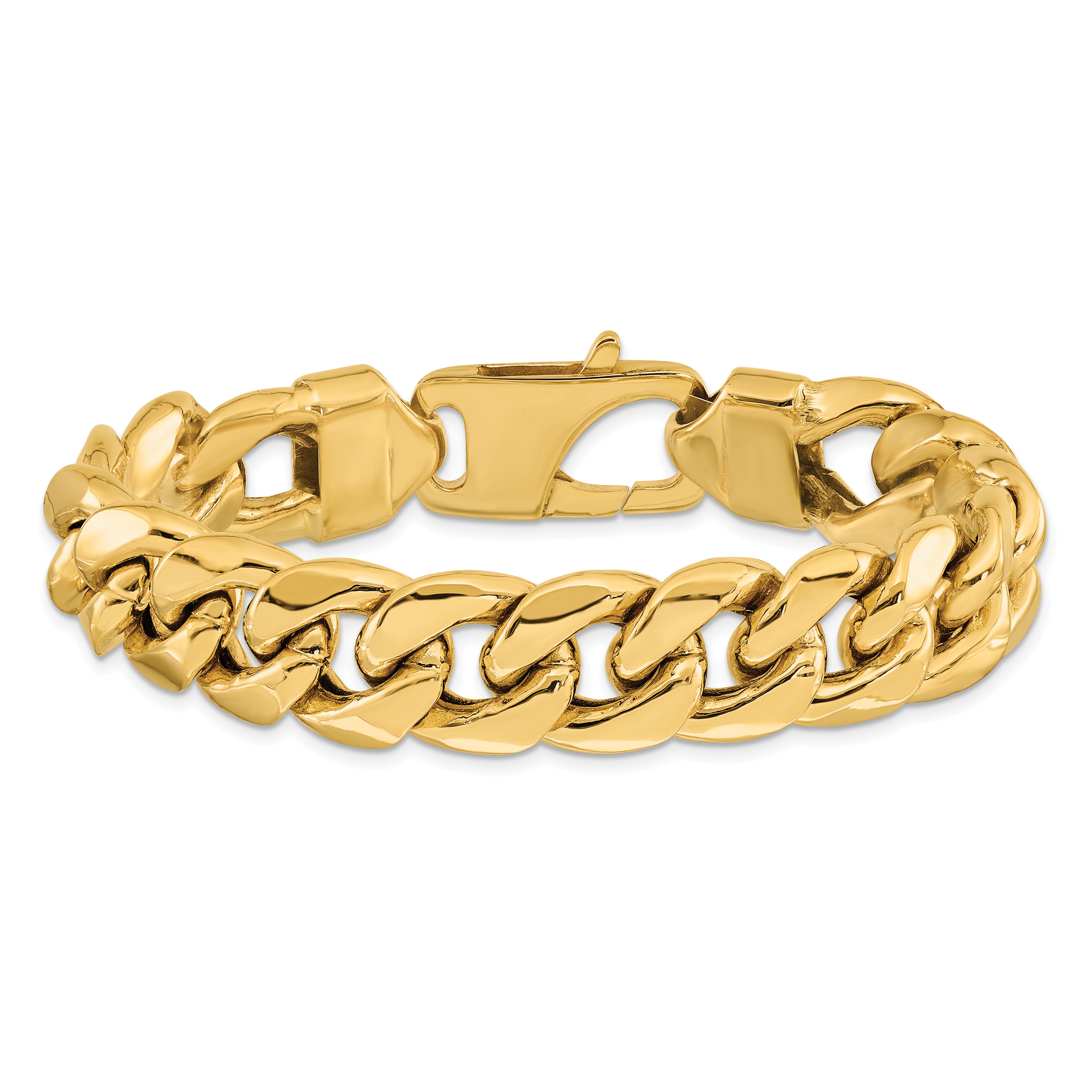 14k 15mm Semi-Solid Miami Cuban Chain