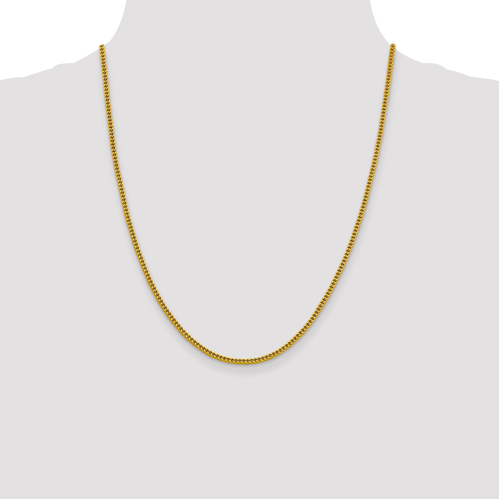 14k 2.2mm Semi-Solid Franco Chain