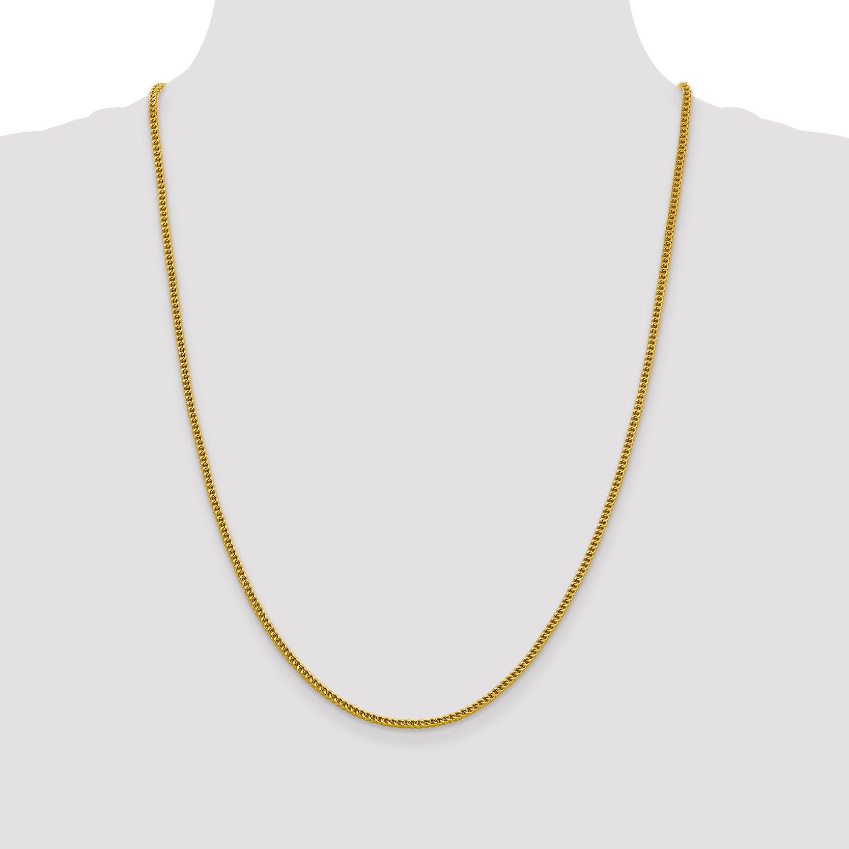 14k 2.2mm Semi-Solid Franco Chain