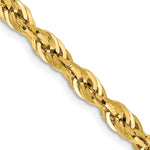 14ky 4.25mm Semi-Solid Rope Chain