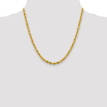 14ky 4.25mm Semi-Solid Rope Chain