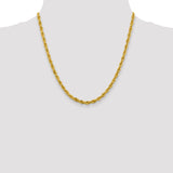 14ky 4.25mm Semi-Solid Rope Chain