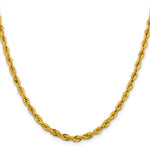 14ky 4.25mm Semi-Solid Rope Chain