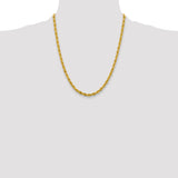 14ky 4.25mm Semi-Solid Rope Chain