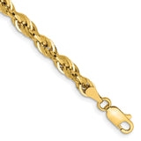 14ky 4.25mm Semi-Solid Rope Chain