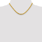 14ky 4.75mm Semi-Solid Rope Chain