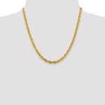 14ky 4.75mm Semi-Solid Rope Chain