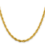 14ky 4.75mm Semi-Solid Rope Chain
