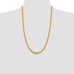14ky 4.75mm Semi-Solid Rope Chain