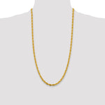 14ky 4.75mm Semi-Solid Rope Chain