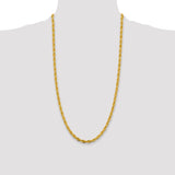 14ky 4.75mm Semi-Solid Rope Chain
