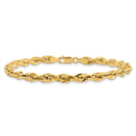 14ky 4.75mm Semi-Solid Rope Chain