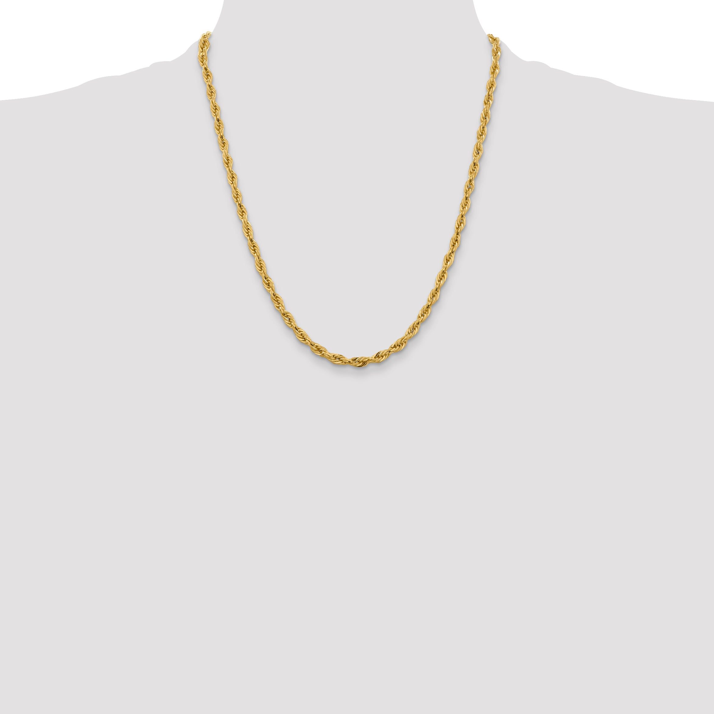 14ky 5.4mm Semi-Solid Rope Chain