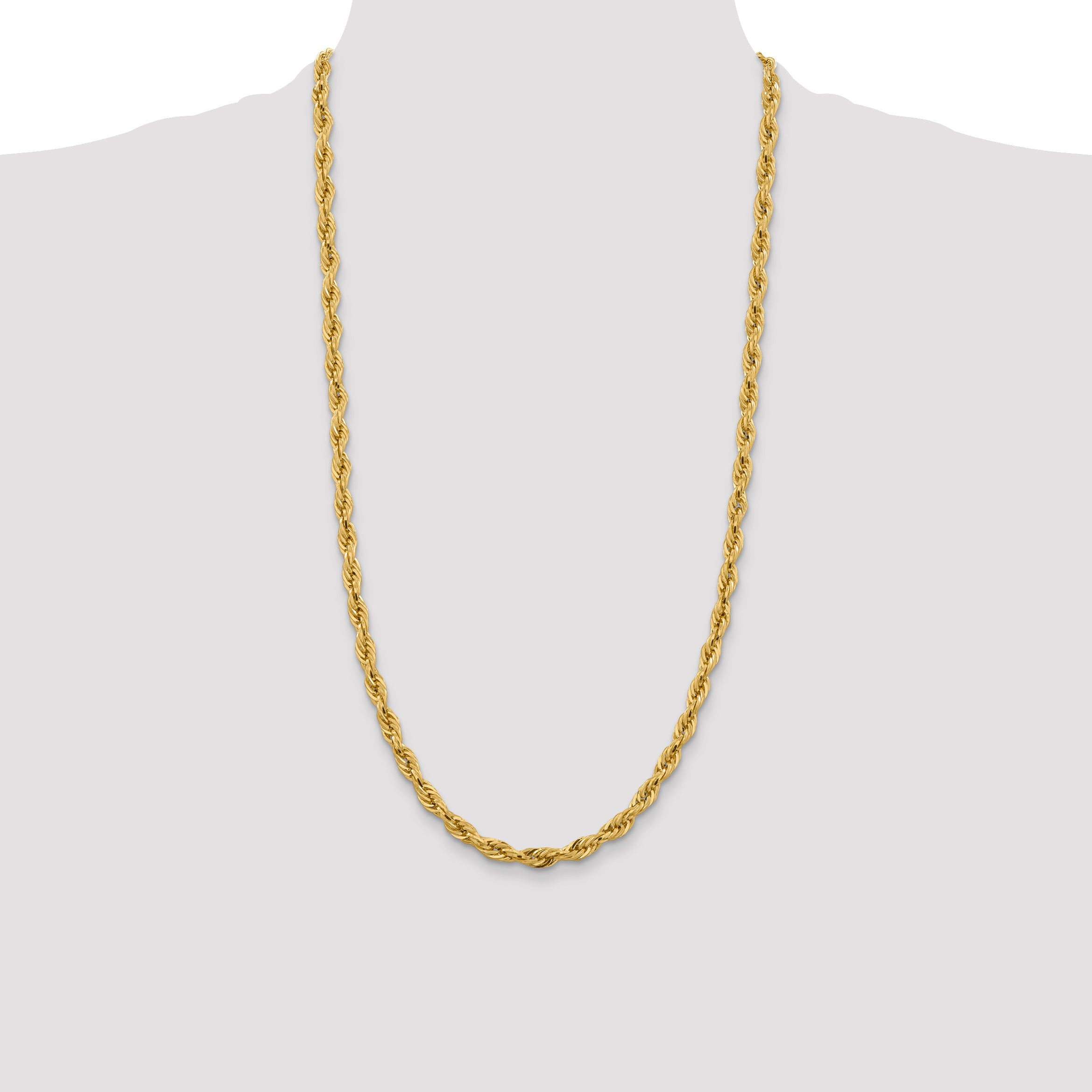 14ky 5.4mm Semi-Solid Rope Chain