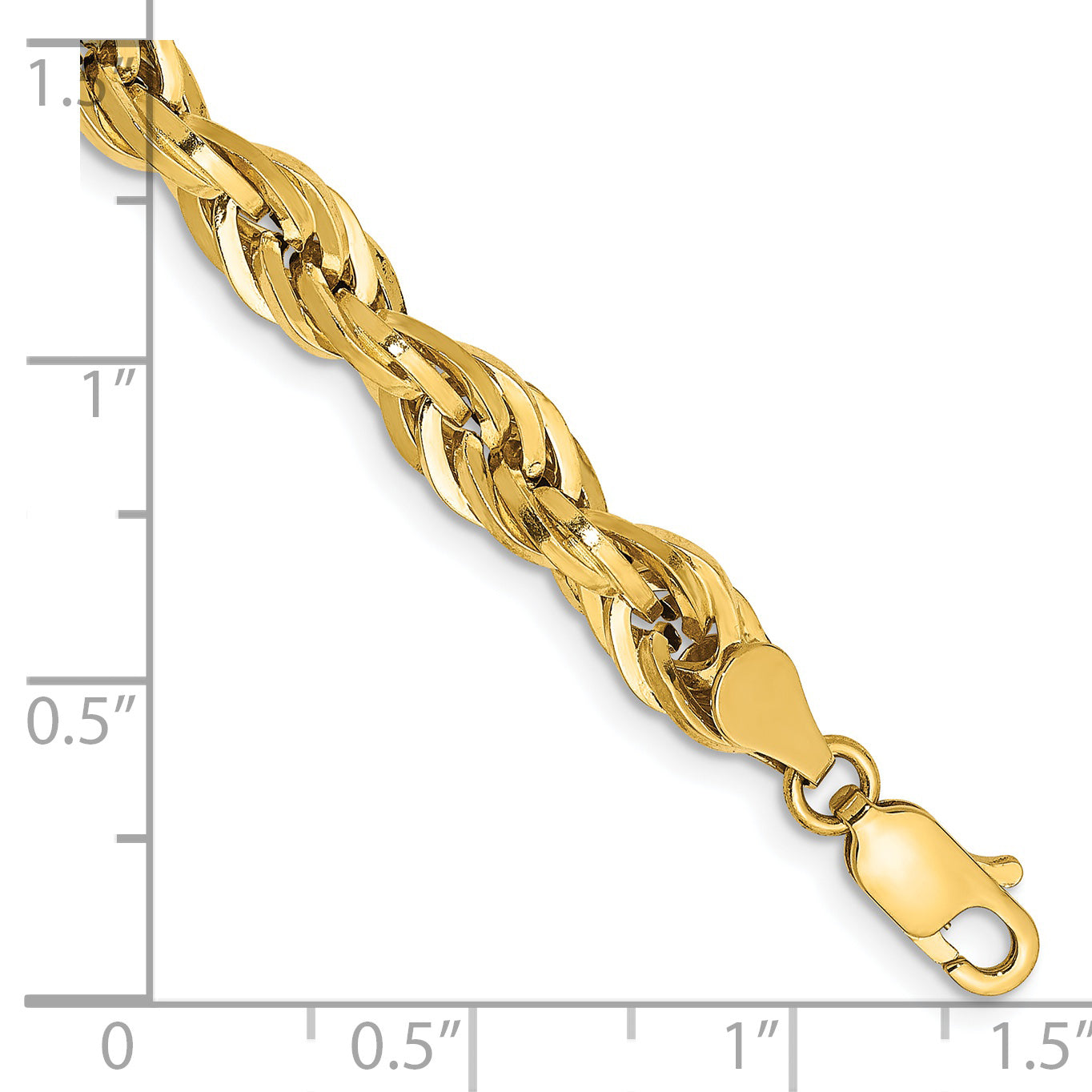 14ky 5.4mm Semi-Solid Rope Chain