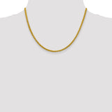 14k 3.45mm Semi-solid Wheat Chain