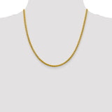 14k 3.45mm Semi-solid Wheat Chain