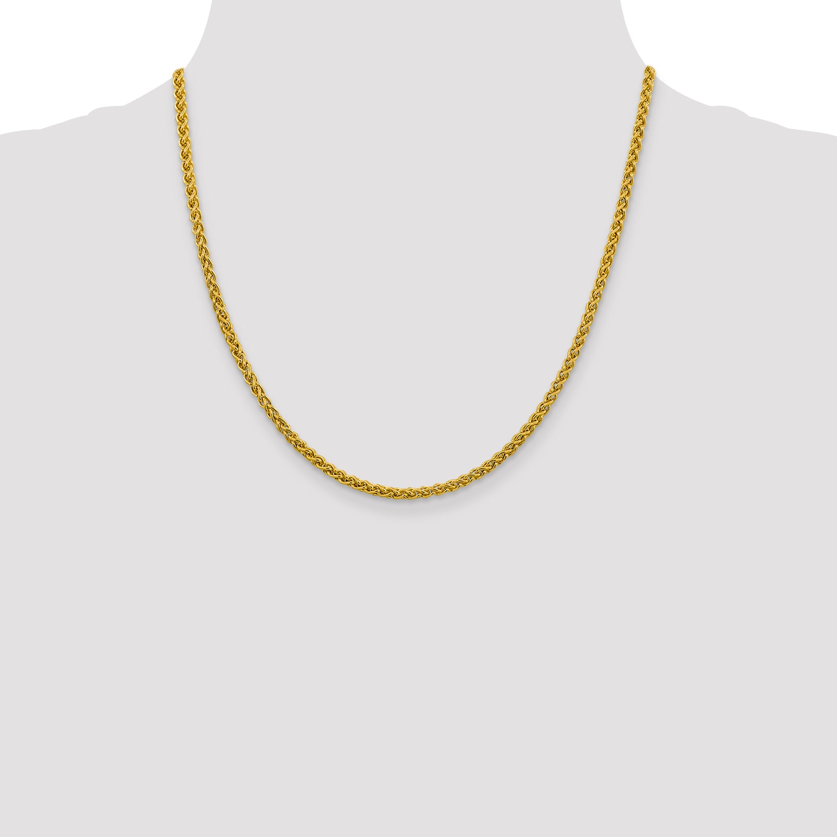 14k 3.45mm Semi-solid Wheat Chain