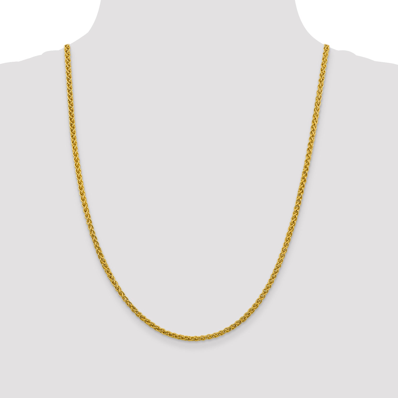 14k 3.45mm Semi-solid Wheat Chain