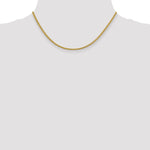 14k 2.35mm Semi-solid 3-Wire Wheat Chain