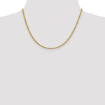 14k 2.35mm Semi-solid 3-Wire Wheat Chain