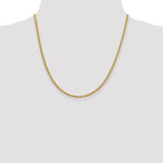 14k 2.35mm Semi-solid 3-Wire Wheat Chain