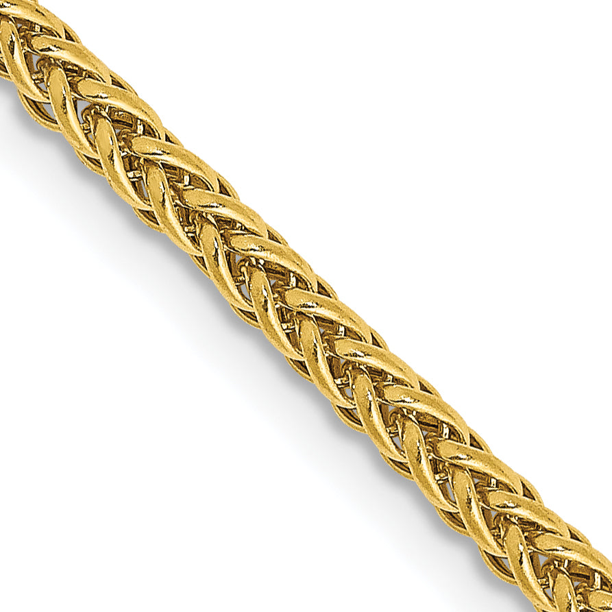 14k 2.35mm Semi-solid 3-Wire Wheat Chain
