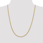 14k 2.35mm Semi-solid 3-Wire Wheat Chain