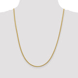 14k 2.35mm Semi-solid 3-Wire Wheat Chain