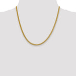 14k 3.5mm Semi-solid 3-Wire Wheat Chain