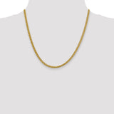 14k 3.5mm Semi-solid 3-Wire Wheat Chain