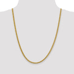 14k 3.5mm Semi-solid 3-Wire Wheat Chain