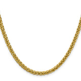 14k 4.65mm Semi-solid 3-Wire Wheat Chain