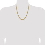 14k 4.65mm Semi-solid 3-Wire Wheat Chain