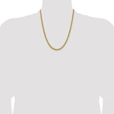14k 4.65mm Semi-solid 3-Wire Wheat Chain