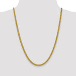 14k 4.65mm Semi-solid 3-Wire Wheat Chain