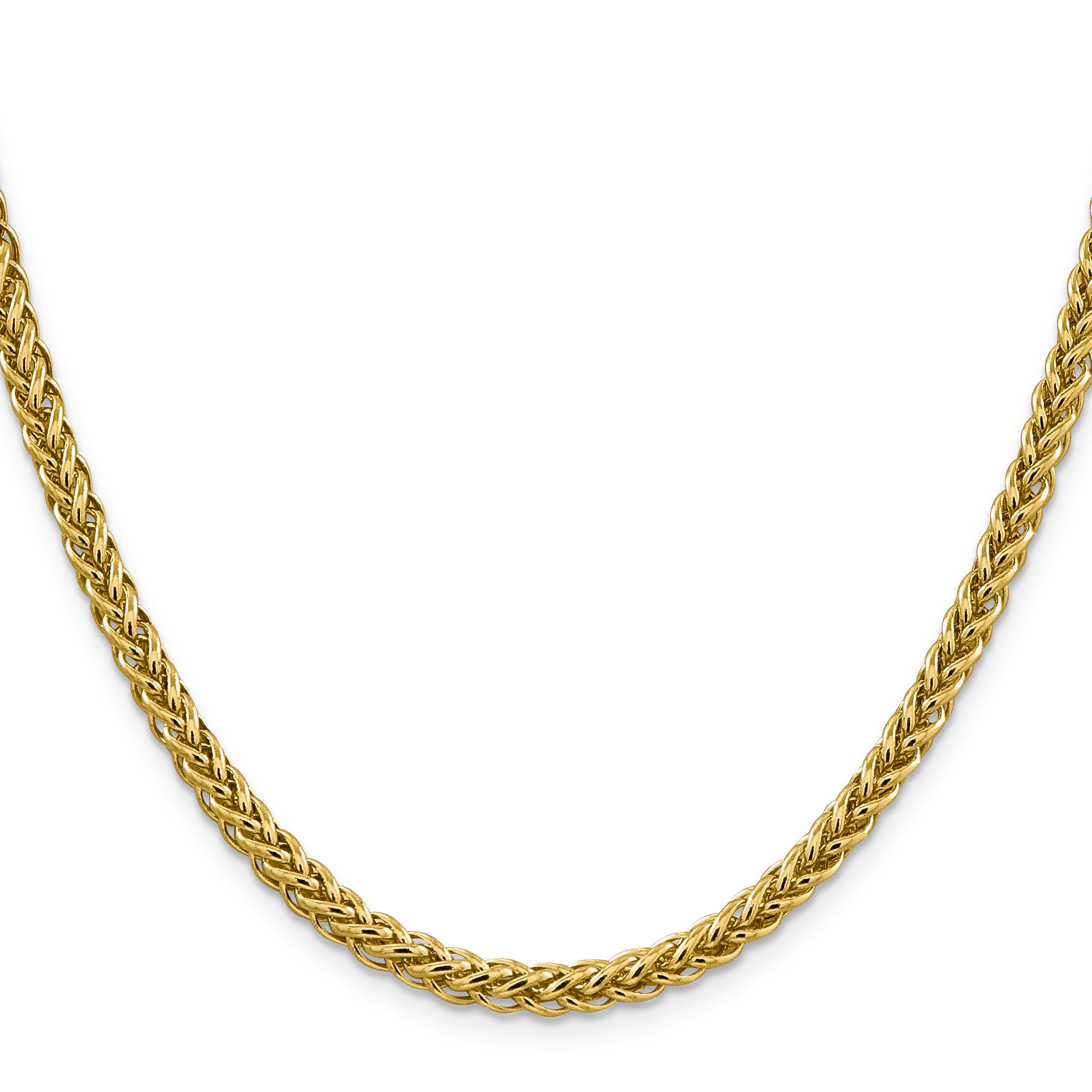 14k 4.65mm Semi-solid 3-Wire Wheat Chain