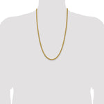 14k 4.65mm Semi-solid 3-Wire Wheat Chain