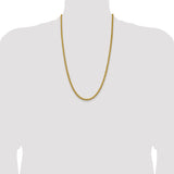 14k 4.65mm Semi-solid 3-Wire Wheat Chain