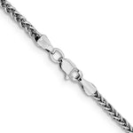 14k White Gold 2.35mm Semi-solid 3-Wire Wheat Chain