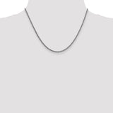 14k White Gold 2.35mm Semi-solid 3-Wire Wheat Chain