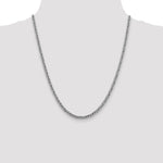14k White Gold 3.5mm Semi-solid 3-Wire Wheat Chain