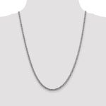 14k White Gold 3.5mm Semi-solid 3-Wire Wheat Chain